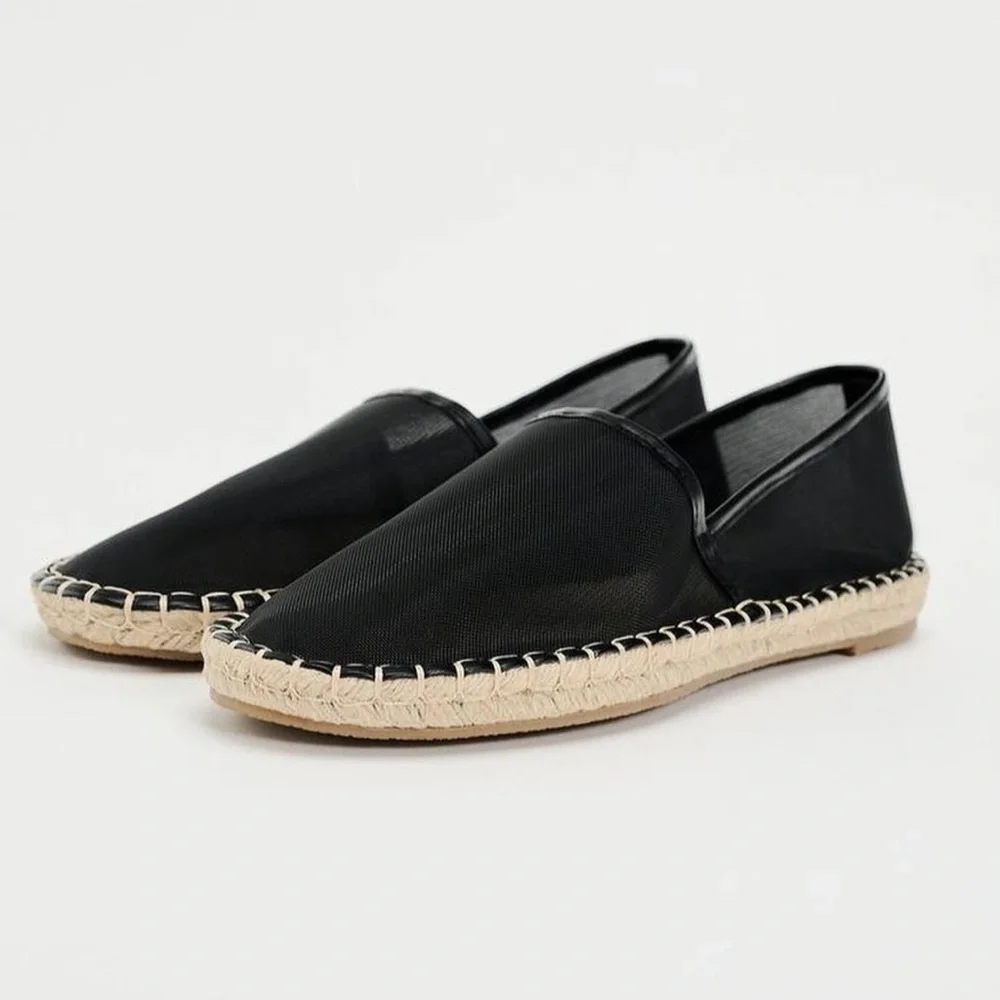 ZARA Mesh Espadrilles Jute Soles 3518/310